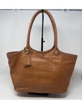COACH Bleecker Legacy Tan Tote Bag